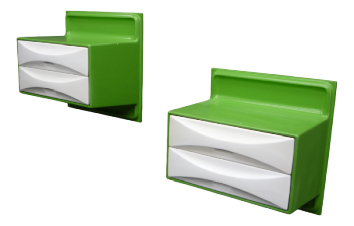 wall shelf with drawers by ernest igl for wilhelm werndl 1960s set of 2 5024