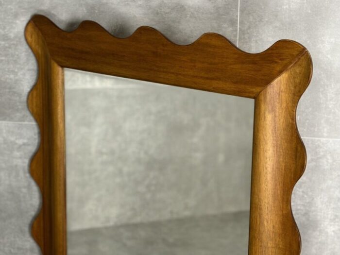 wavy wooden mirror 1990s 2