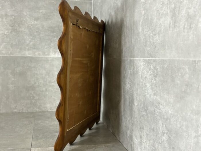 wavy wooden mirror 1990s 3