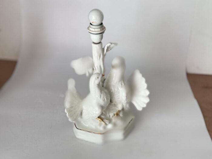 white ceramic table lamp france 20th century 1345