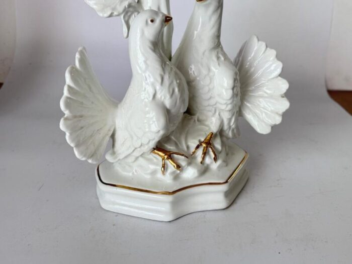 white ceramic table lamp france 20th century 4932