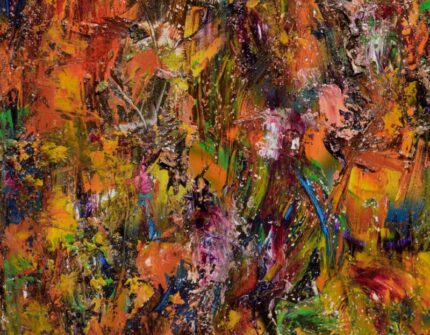 "Why Not?", Contemporary Rainbow Abstract Expressionist Composition by Frank Thomas Romero