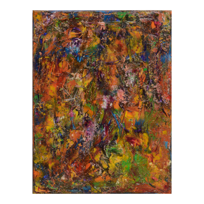 why not contemporary rainbow abstract expressionist composition by frank thomas romero 7609