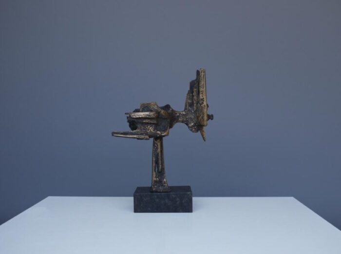 wim rijvers modernist abstract sculpture 1980s bronze 3688