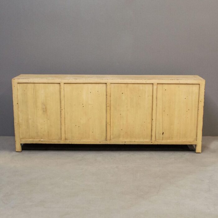 yellow painted and lacquered 4 door chinese sideboard 5217